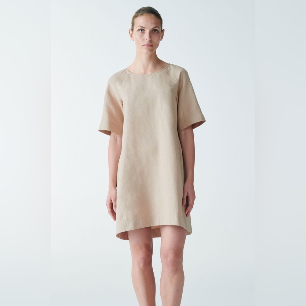 COS Organic Cotton-Linen A-Line Dress